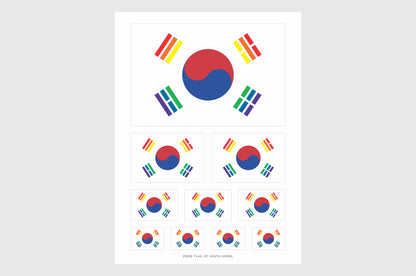 South Korea LGBTQ Pride Flag Stickers