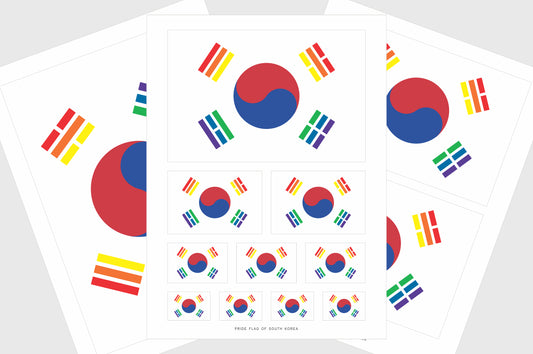 South Korea LGBTQ Pride Flag Stickers