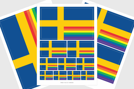 Sweden LGBTQ Pride Flag Stickers