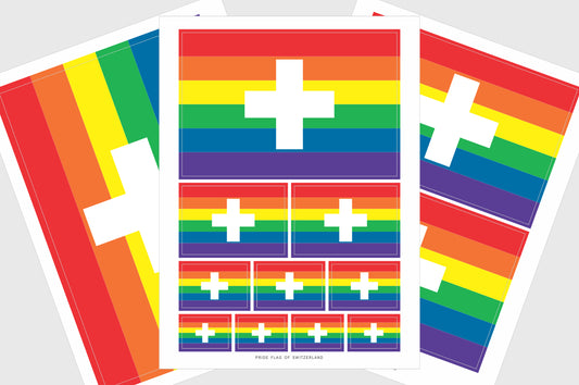 switzerland LGBTQ pride flag