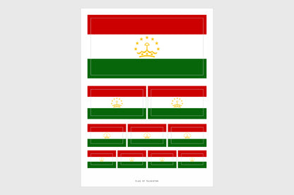 Tajikistan Flag Stickers