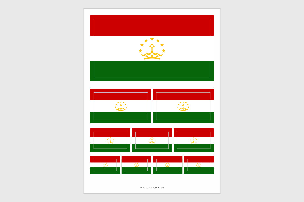 Tajikistan Flag Stickers