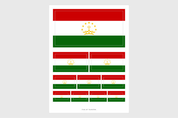 Tajikistan Flag Stickers
