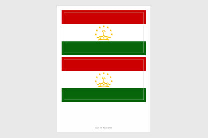 Tajikistan Flag Stickers