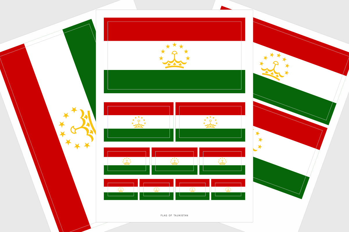 Tajikistan Flag Stickers
