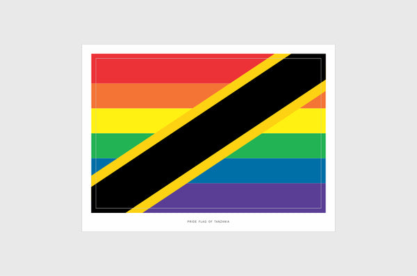 Tanzania LGBTQ Flag Sticker, Tanzanian Pride Flag Stickers