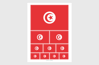 Tunisa Flag Stickers