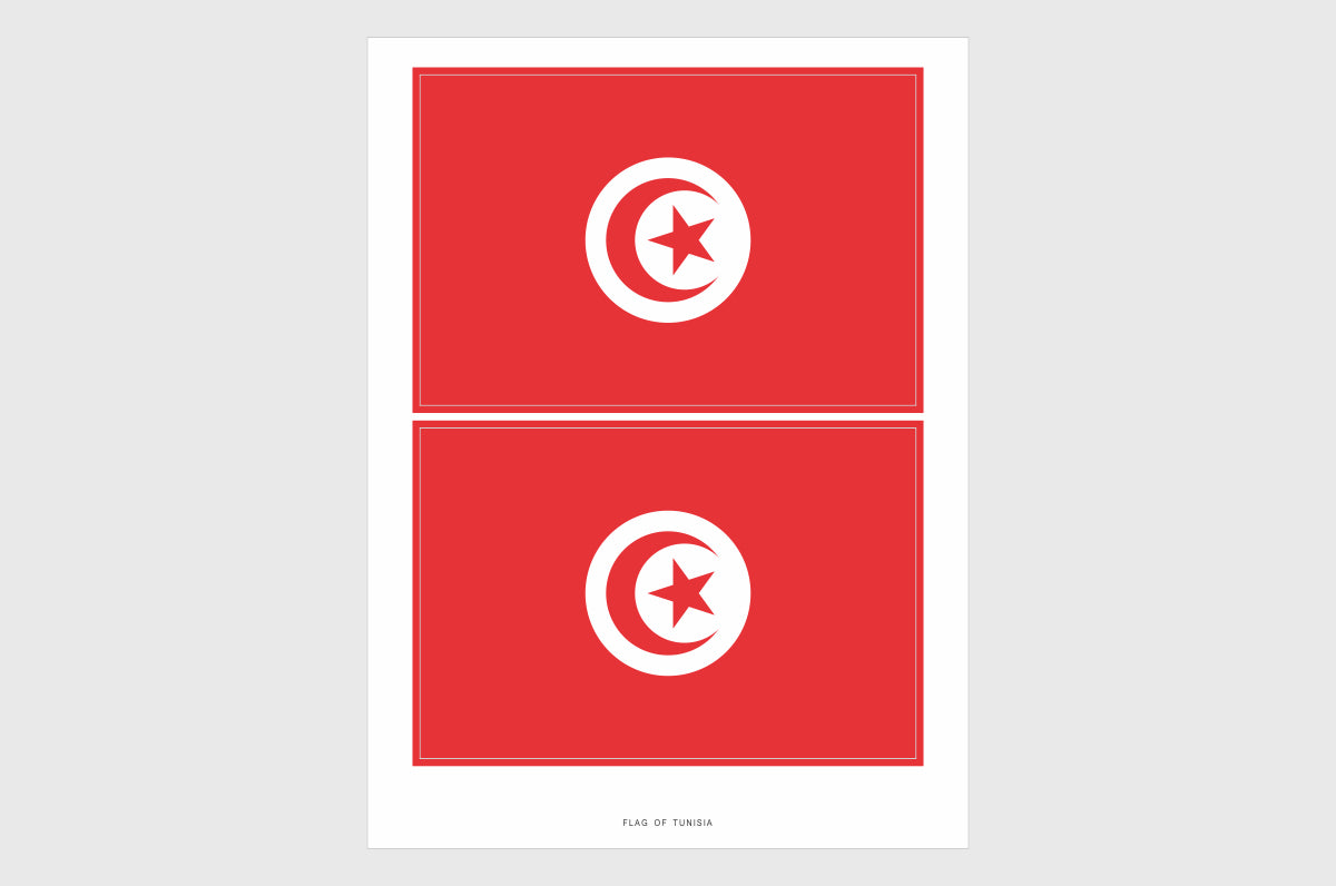 Tunisa Flag Stickers