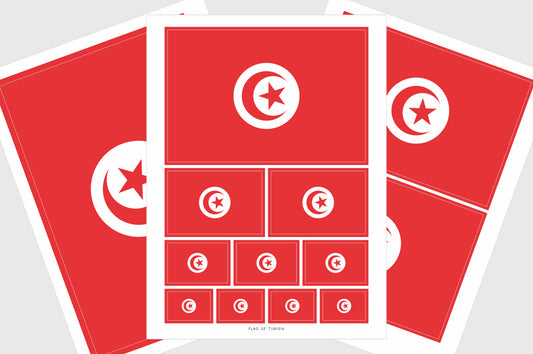 Tunisa Flag Stickers