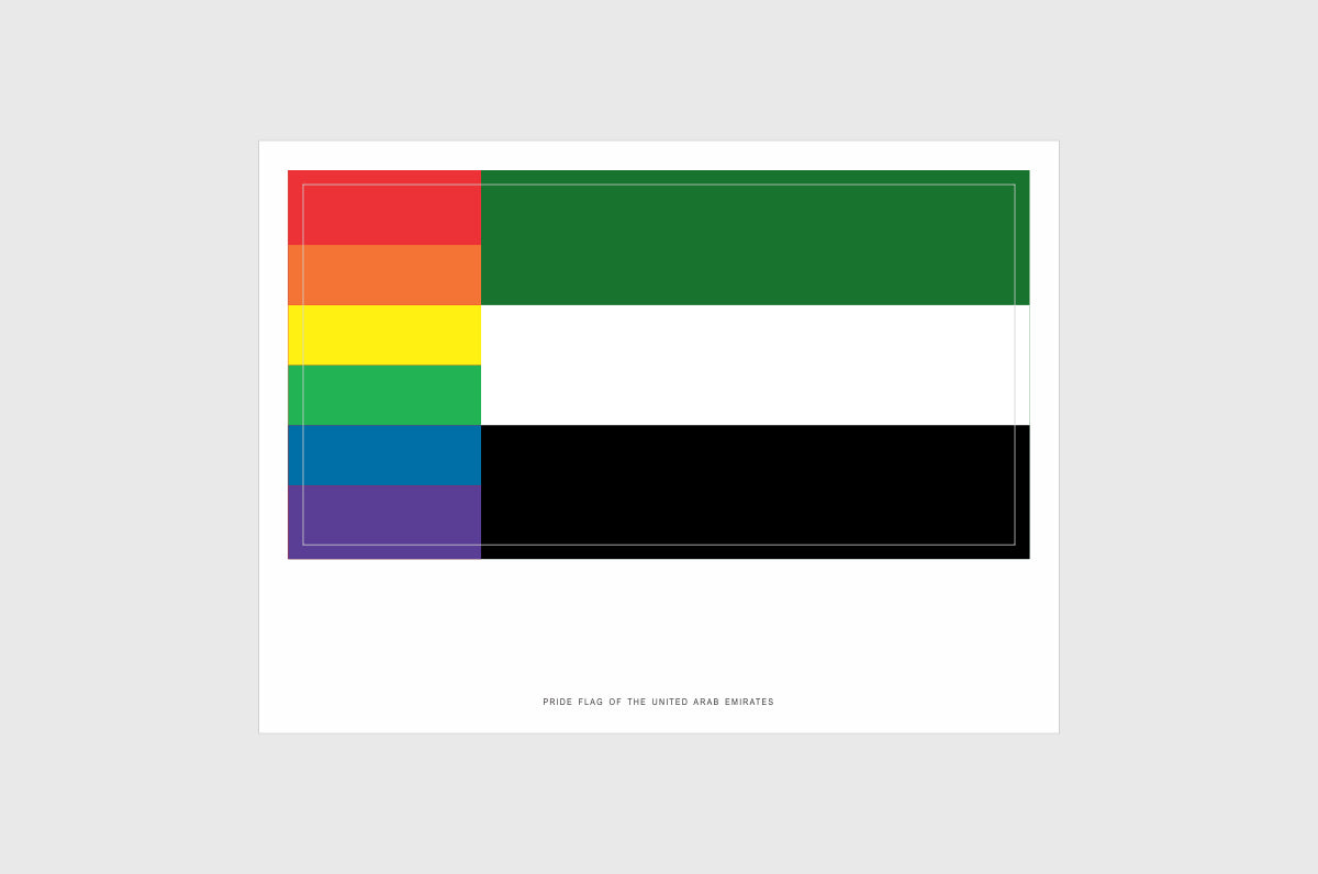 United Arab Emirates LGBTQ Pride Flag Stickers
