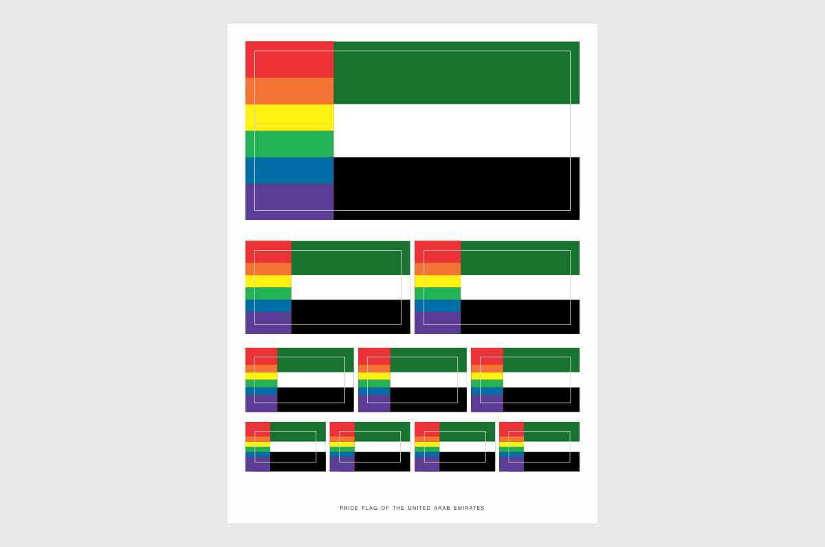 United Arab Emirates LGBTQ Pride Flag Stickers