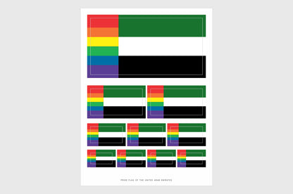 United Arab Emirates LGBTQ Pride Flag Stickers