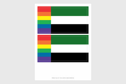 United Arab Emirates LGBTQ Pride Flag Stickers