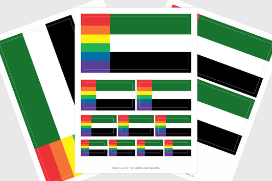 United Arab Emirates LGBTQ Pride Flag Stickers