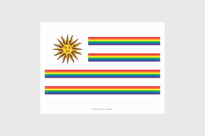 Uruguay LGBTQ Pride Flag Stickers