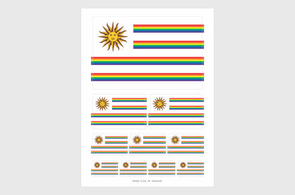 Uruguay LGBTQ Pride Flag Stickers