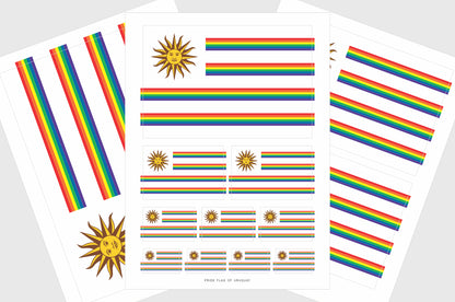 Uruguay LGBTQ Pride Flag Stickers