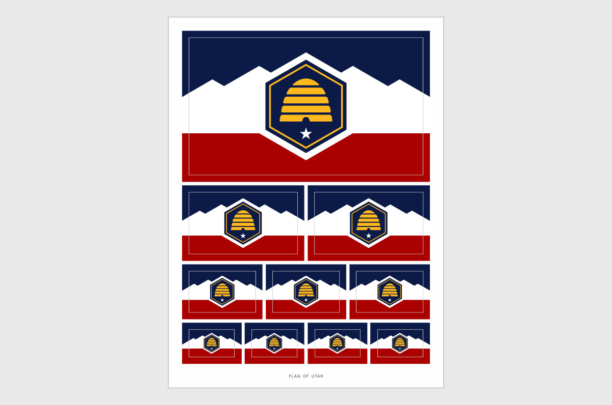 Utah Flag Stickers 2024 Version