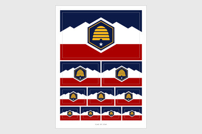 Utah Flag Stickers 2024 Version
