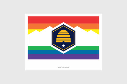 2024 UTAH STATE LGBTQ Pride flags sticker