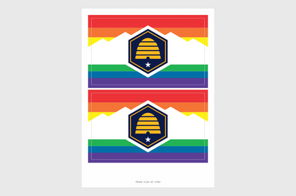 Utah LGBTQ Pride Flag Stickers 2024 version