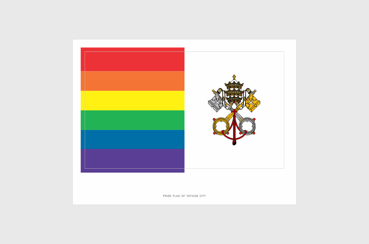 Vatican LGBTQ Pride Flag Stickers