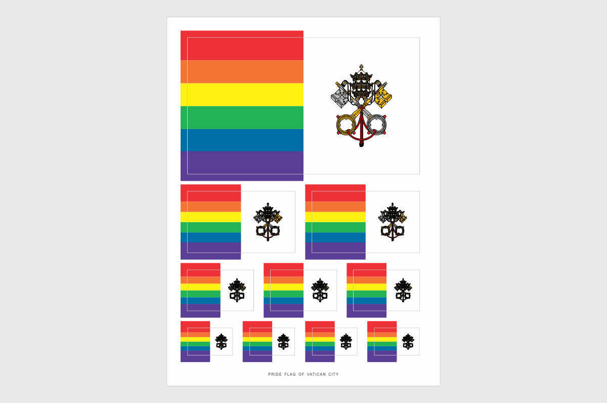 Vatican LGBTQ Pride Flag Stickers