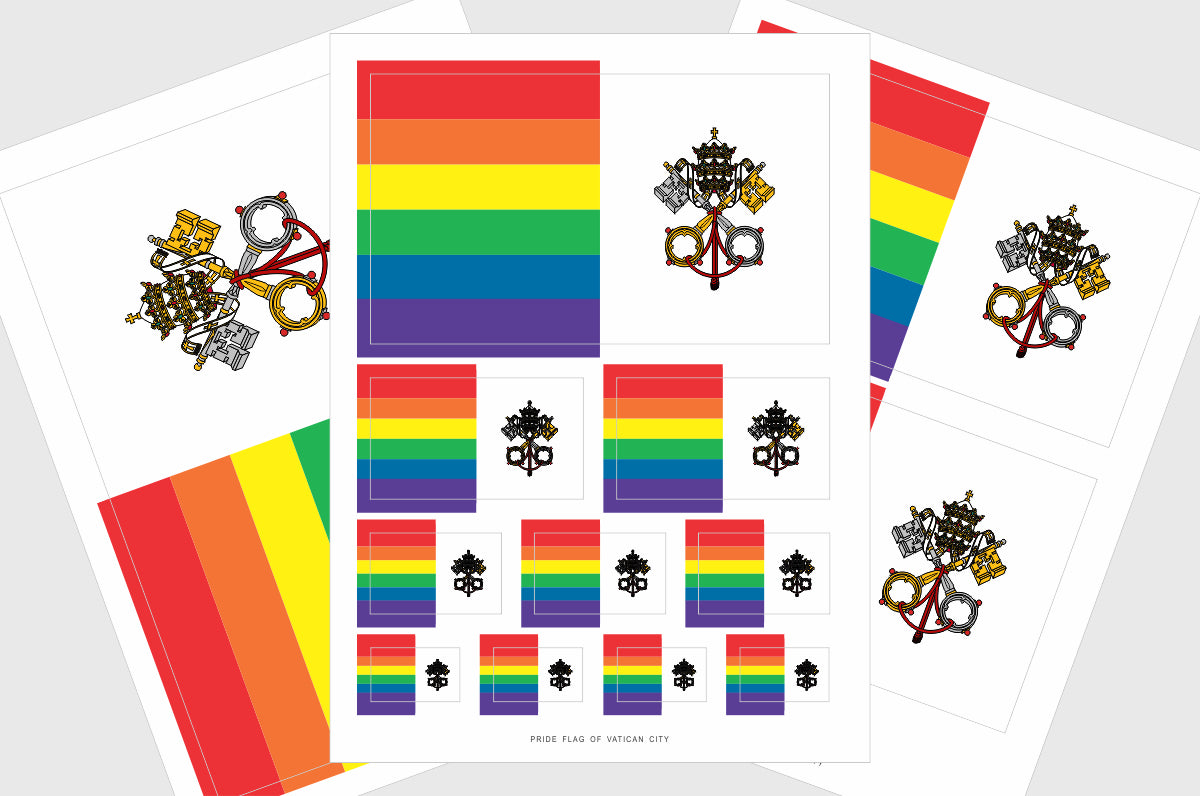 Vatican LGBTQ Pride Flag Stickers
