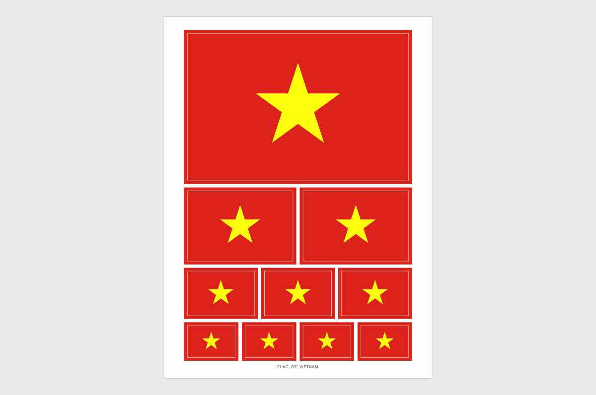 Vietnam Flag Stickers