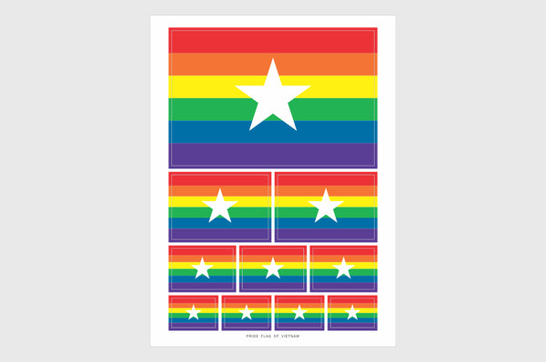 Vietnam LGBTQ Pride Flag Stickers