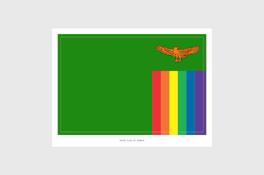Zambia LGBTQ Pride Flag Stickers