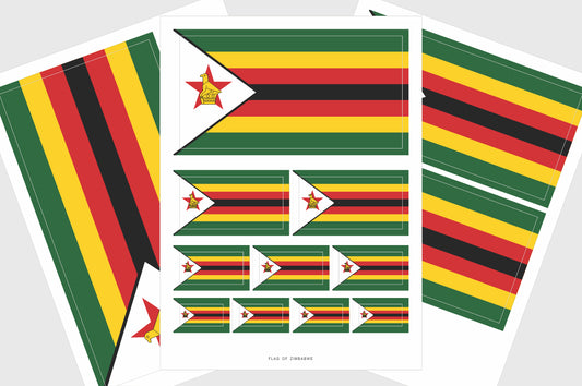 Zimbabwe Flag Stickers