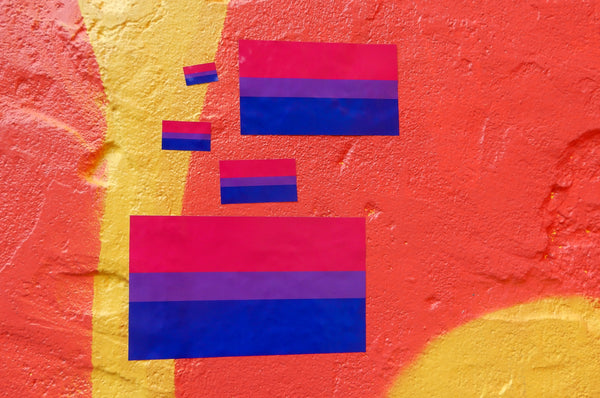 Bisexual Pride Flag Sticker, Weatherproof Vinyl Flag Stickers