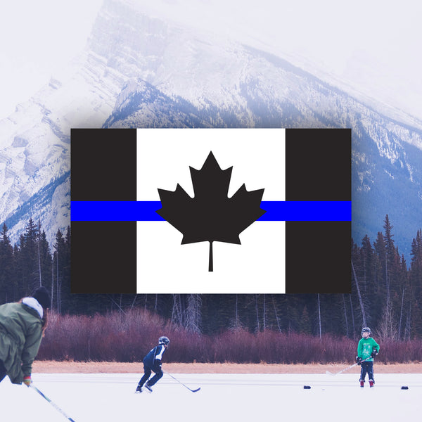Canada Thin Blue Line Flag Stickers