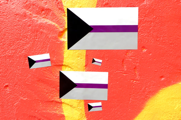Demisexual Flag Sticker, Weatherproof Vinyl Demi Sexual Flag Stickers
