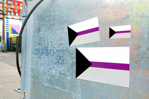 Demisexual Flag Sticker, Weatherproof Vinyl Demi Sexual Flag Stickers