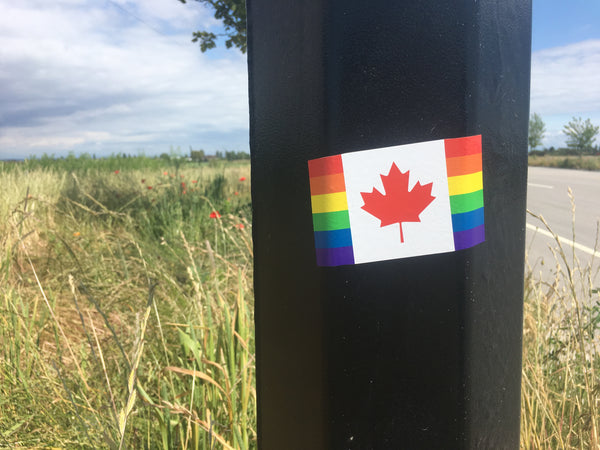 Canada LGBTQ Pride Flag Stickers