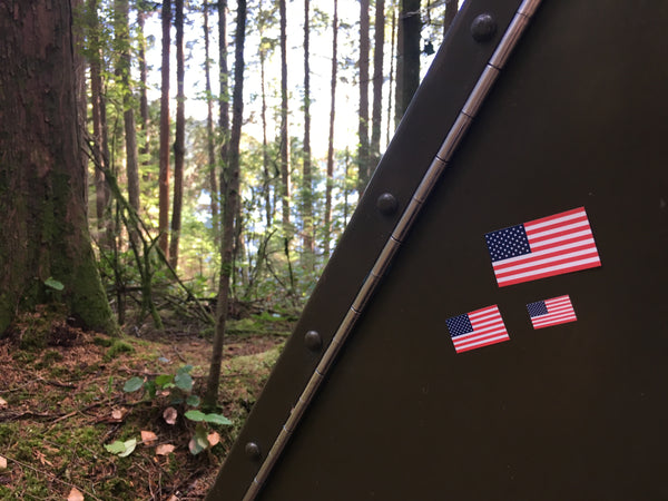 United States of America Flag Sticker, Weatherproof Vinyl, USA Flag Stickers