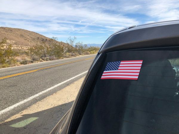 United States of America Flag Sticker, Weatherproof Vinyl, USA Flag Stickers
