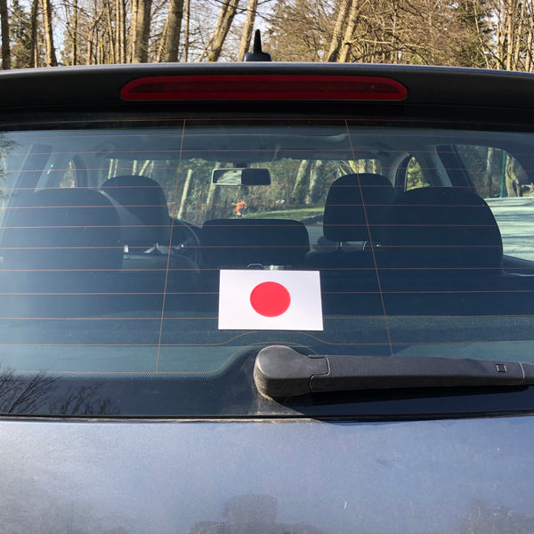 Japan Flag Sticker, Weatherproof Vinyl Japanese Flag Stickers