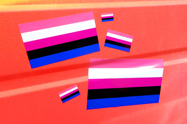 Genderfluid Flag Sticker, Weatherproof Vinyl Gender Fluid Flag Stickers