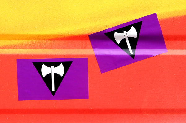 Lesbian Labrys Pride Flag Sticker, Weatherproof Vinyl Flag Stickers