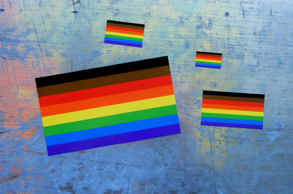 More Color, More Pride Flag Stickers, LGBTQ Flag Stickers