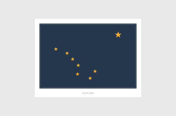 Alaska Flag Sticker, Weatherproof Vinyl Alaska State Flag Stickers