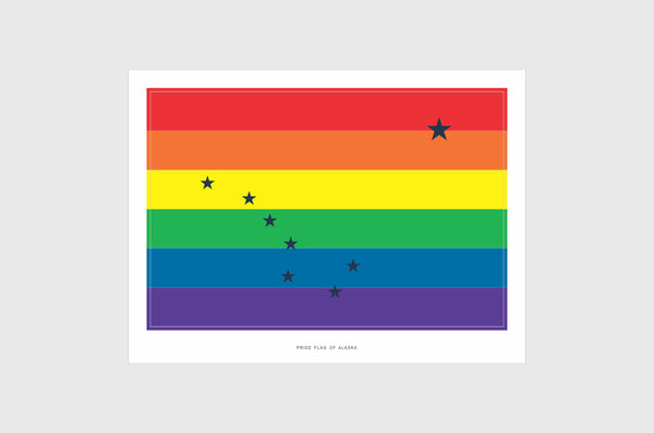 Alaska LGBTQ Pride Flag Stickers