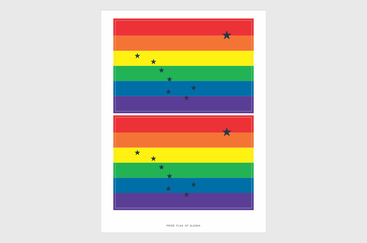 Alaska LGBTQ Pride Flag Stickers