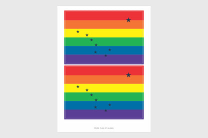 Alaska LGBTQ Pride Flag Stickers