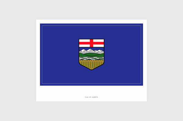 Alberta Flag Sticker, Weatherproof Vinyl Albertan Flag Stickers