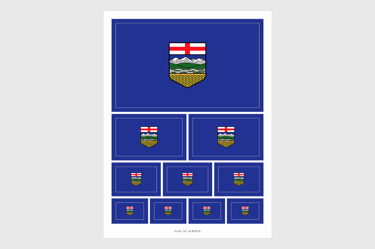 Alberta Flag Sticker, Weatherproof Vinyl Albertan Flag Stickers