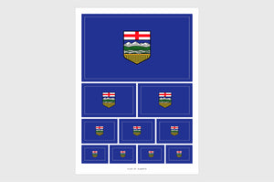 Alberta Flag Sticker, Weatherproof Vinyl Albertan Flag Stickers